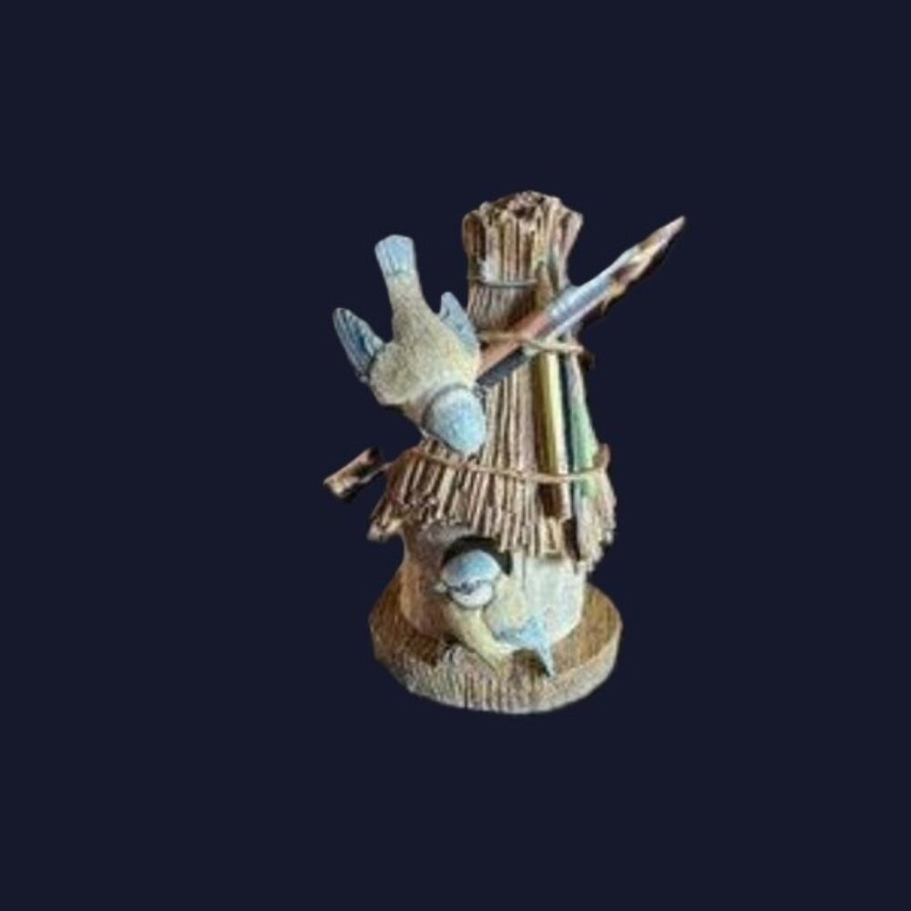 Musical bird house trinket box Marjolein Bastin design two birds artist's tools